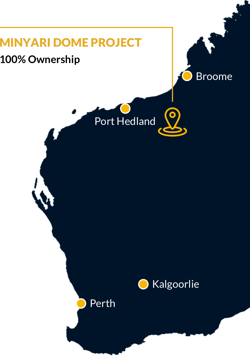 Minyari Dome Project Location Map